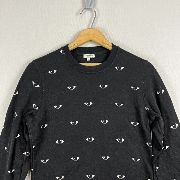 KENZO Eye Print Crewneck Sweatshirt Womens XS - Picture 7 of 11
